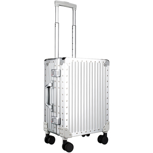 新款铝镁合金拉杆箱摄影箱行李箱相机器材箱21时尚商务万向轮复古