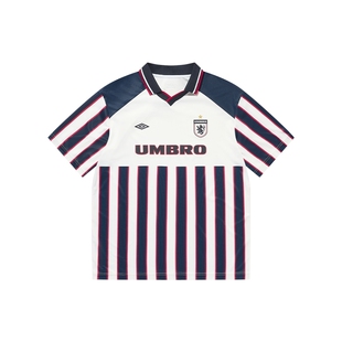 umbro茵宝运动短袖Polo26夏新品男女同款竖条纹翻领吸湿透干球衣