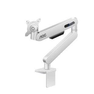 AOC电脑显示器支架AM400PLUS白色机械臂悬臂壁挂桌面屏幕升降支撑