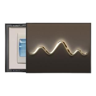 高级感轻奢电表箱装饰画画意式极简饭厅遮挡推拉配电箱电闸挂画画