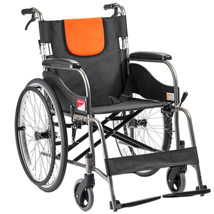 鱼跃轮椅车折叠轻便老人专用多功能残疾人瘫痪代步手动手推H062C