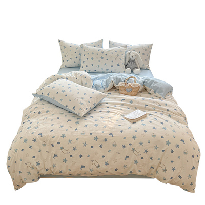 软糯亲肤双层纱单被套被罩四季款