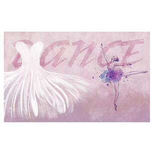 3d简约水彩舞蹈教室装饰背景墙纸女孩健身房墙布芭蕾舞工作室壁纸