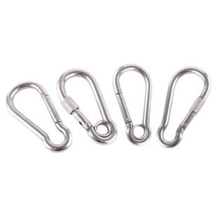 304不锈钢弹簧扣登山扣链条卡扣锁扣安全扣保险扣自动快挂扣按压