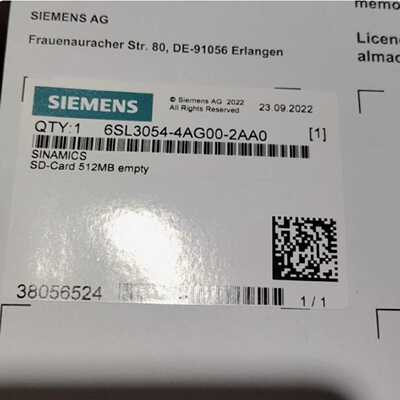 议价6SL3054-4AG00-2AA0西门子G120变频器SD卡512MB 6SL30544AG00