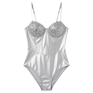 性感亮片修身吊带连体衣Sexy sequined slimming halter jumpsuit