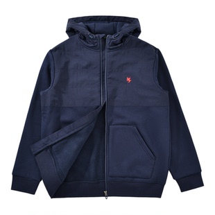 保罗彼得2025冬季男休闲服连帽卫衣加绒厚保暖短外套NAEDJ00240