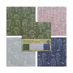 日本kyowa森林漫步彩纸折纸协和纸工正方形手工手账素材薄花球纸