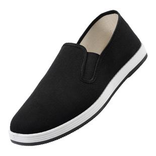 2025新款老北京布鞋男艾草除臭防水防滑防穿刺黑耐磨软底劳保布鞋