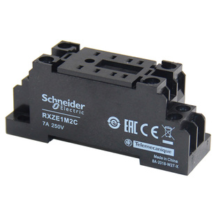 施耐德小型中间继电器底座RXZE1M2C RXZE1M4C二开二闭8脚14脚座7A