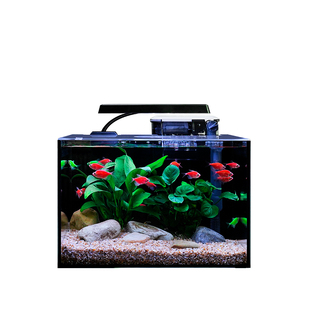 全套水景鱼缸家用客厅小型超白玻璃鱼缸自循环懒人生态桌面水草缸