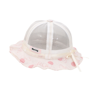 宝宝遮阳帽一岁小月龄女宝婴儿帽公主渔夫帽春季薄款防晒透气盆帽