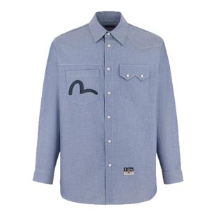 EVISU福神男士海鸥商标印花衬衫2ESHTM5SL1073RXCT