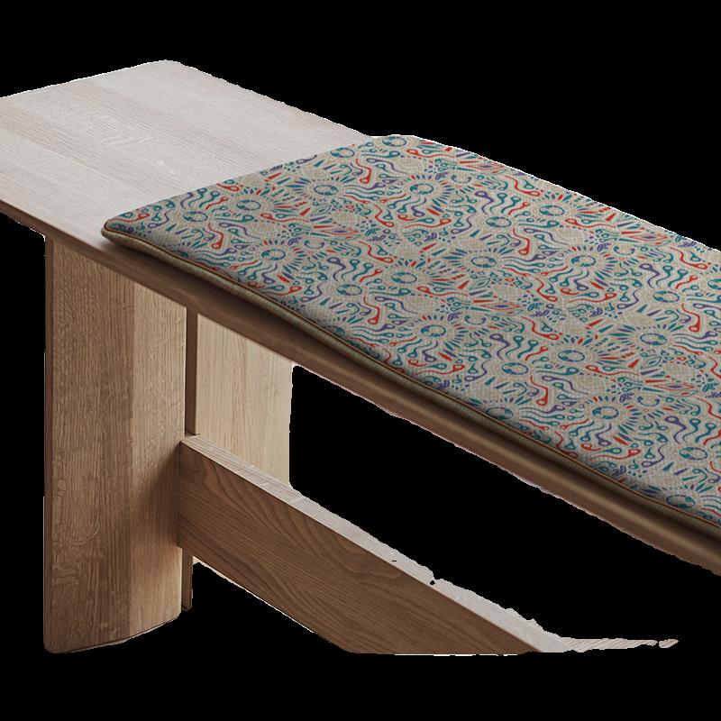 长条凳坐垫椅子餐椅方凳梯形坐垫长板凳卡座换鞋凳屁垫海绵印花垫