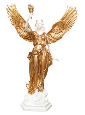 欧式西方人物雕塑玻璃钢光明女神铜雕像户外景观艺术装饰落地摆件