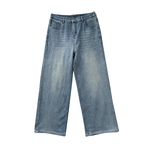 大爽家大码女装加绒加厚高个子直筒阔腿牛仔裤女冬拖地裤胖mm裤子