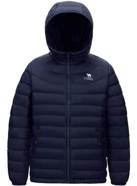 骆驼火焰轻薄款羽绒服男冬季2026新款连帽保暖男女同款排骨服外套