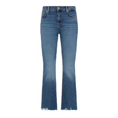 7 For All Mankind女春夏新品时尚毛边微喇时尚九分牛仔裤BOOTCUT