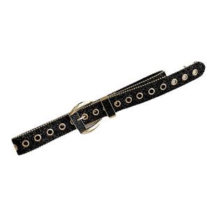 欧美复古水钻腰带免打孔设计感小众百搭牛仔裤装饰裤带宽皮带女款