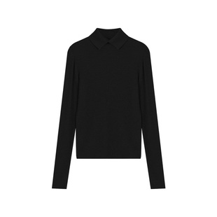 【100羊绒】GOLDEN BARRY25冬极简百搭POLO高领针织毛衣243121