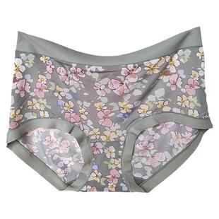 彩田花仙子21768内裤女士薄冰丝15871高腰平脚印花夏速干抗菌大码