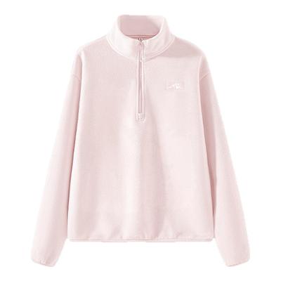 真维斯粉色摇粒绒卫衣内搭女