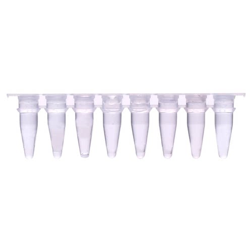 闽玻 生物实验室PCR8连排管盖一体八联管单管0.2ml生物实验分析反应管