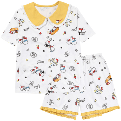 tutuanna春夏家居服睡衣女 HELLO KITTY联名通短袖短裤家居服套装