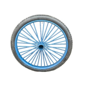 手推车轮26X21/2钢圈加重实心轮耐用车轱辘脚超厚工地车板车灰