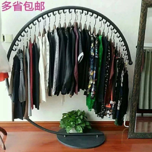 服装 架挂衣侧挂架 中岛货架铁艺衣服架子服装 店展示架衣架落地女装