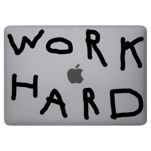 努力工作work hard简约小众个性保护套适用苹果MacBook Case 2025极简M5 M4男款air13.6笔记本电脑保护壳15.3