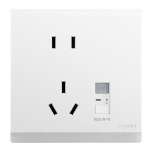 罗格朗五孔地脚灯人体感应小夜灯简悦86型嵌入式楼道走廊壁脚灯