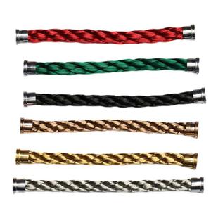 fred马蹄扣手链本命年红绳尼龙绳精钢手绳替换大号小号18k金定制