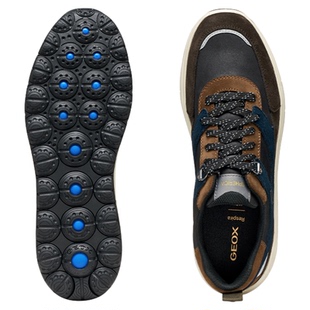 GEOX杰欧适2025秋冬新款男鞋舒适百搭圆头厚底运动低帮时尚休闲鞋