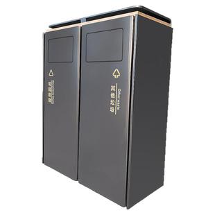 聚亮厂家定制分类果皮箱不锈钢户外垃圾桶室外酒店大堂景区果皮箱
