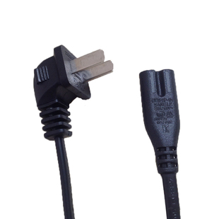 适用三洋小米东芝夏普海尔创维索尼长虹电视电源线加长2孔8字弯头