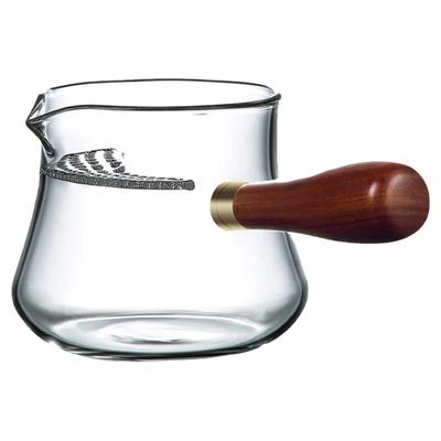 木柄侧把公道杯手柄可拆装