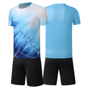 2026新款夏季羽毛球服套装训练短袖男女速干健步跑步t恤运动队服