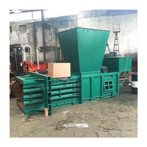 大型废纸塑料瓶易拉罐卧式液压打包机编织袋旧衣服垃圾压缩压包机