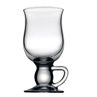 网红ins进口拿铁咖啡杯爱尔兰带把 透明牛奶甜品杯耐热花茶玻璃杯