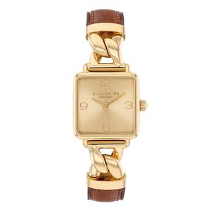 【自营】COACH/蔻驰手表女CASS小方糖皮穿链石英女表14504555礼物