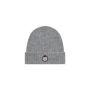 CATXMAN 周柏豪 GREY BEANIE 喵星侠LOGO装饰 秋冬季男女生针织帽