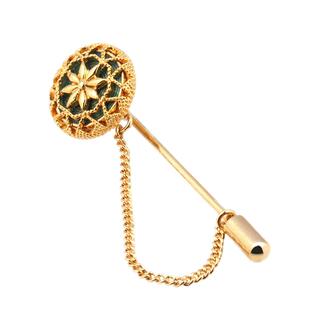 玛诗杜原创珐琅镀金胸章巴洛克复古镂空男士胸针西服配饰礼盒刻字