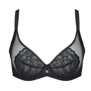内购会5折秒|桑扶兰薄款大胸显小全罩杯大杯文胸蕾丝内衣女