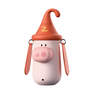 yoyan吃盐的鱼儿童可爱小猪保温杯高颜值女生创意吸管便携水杯