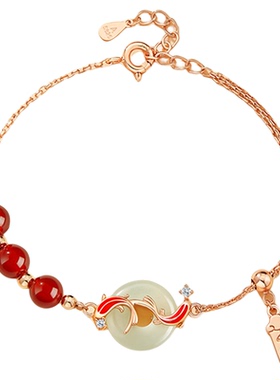 【中国黄金】平安扣锦鲤手链女