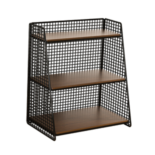 桌面置物架办公室收纳架工位办公桌收纳小层架桌上花架茶水间架子