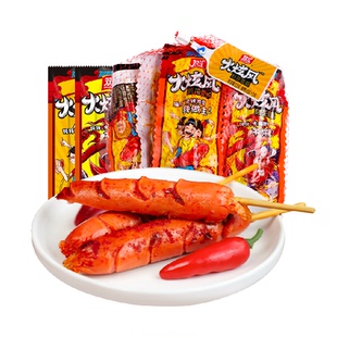 双汇火腿肠火炫风刻花香肠香辣味鸡脆骨烤肠休闲零食即食