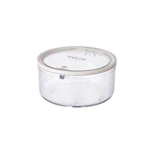 粉扑收纳盒桌面化妆品亚克力次抛口红护肤迷你翻盖杂物透明置物架