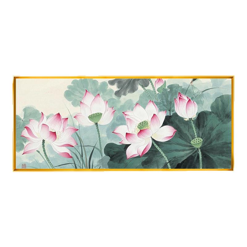 和气生财满绣荷花十字绣2025新款线绣自己手工DIY刺绣客厅大画绣